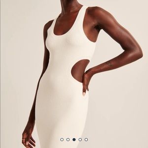 Abercrombie white knit cut-out dress